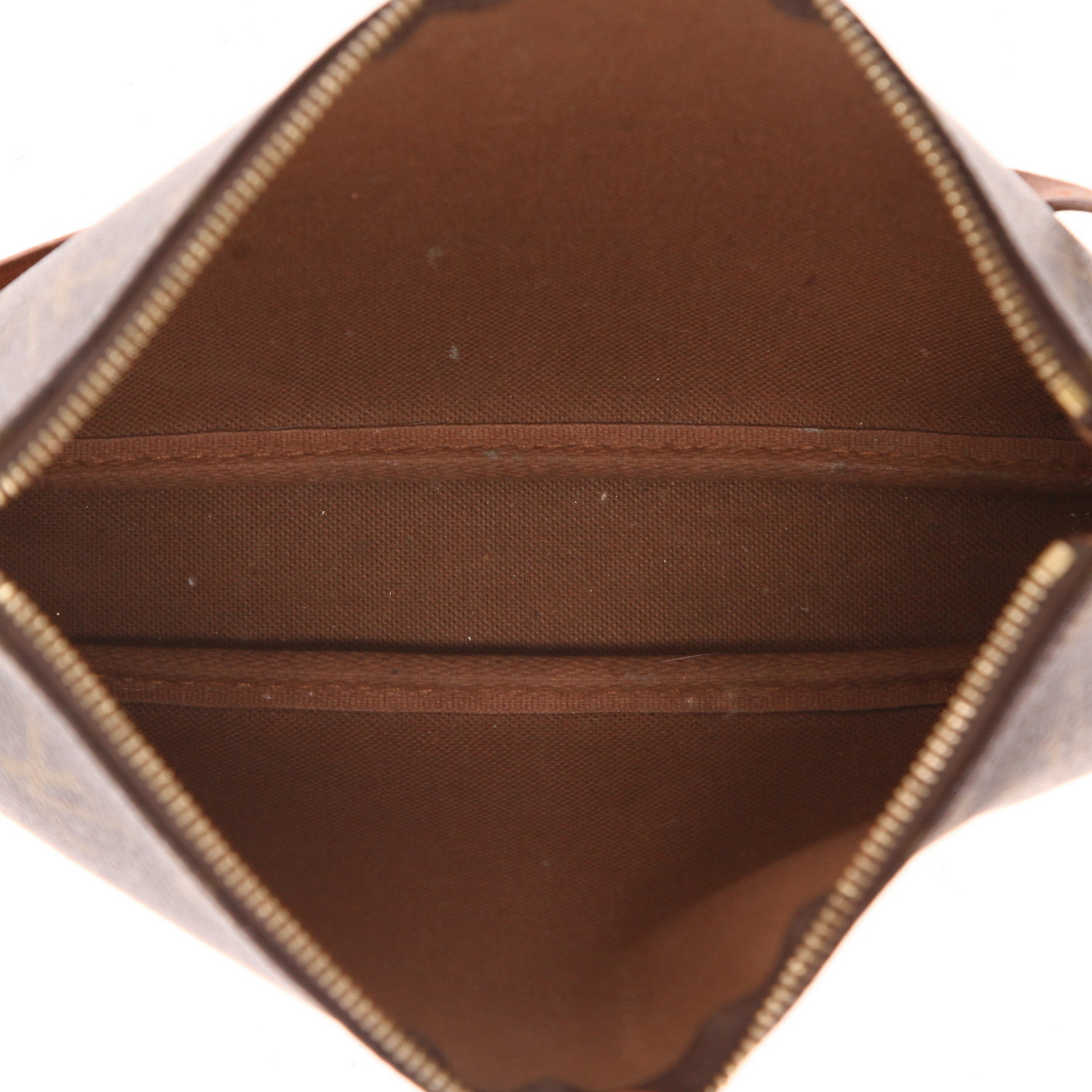 Sac/pochette Louis Vuitton  Pochette accessoires en toile monogram marron et cuir naturel - Detail D3