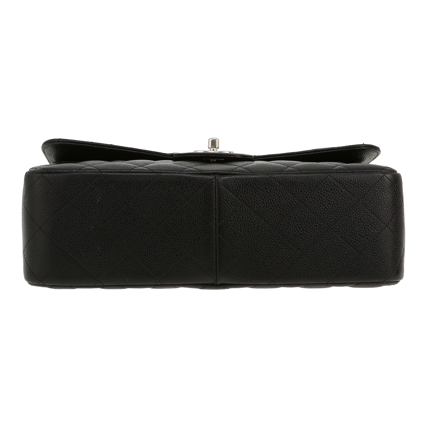 Borsa a tracolla Chanel  Timeless Jumbo in pelle martellata e trapuntata nera - Detail D1