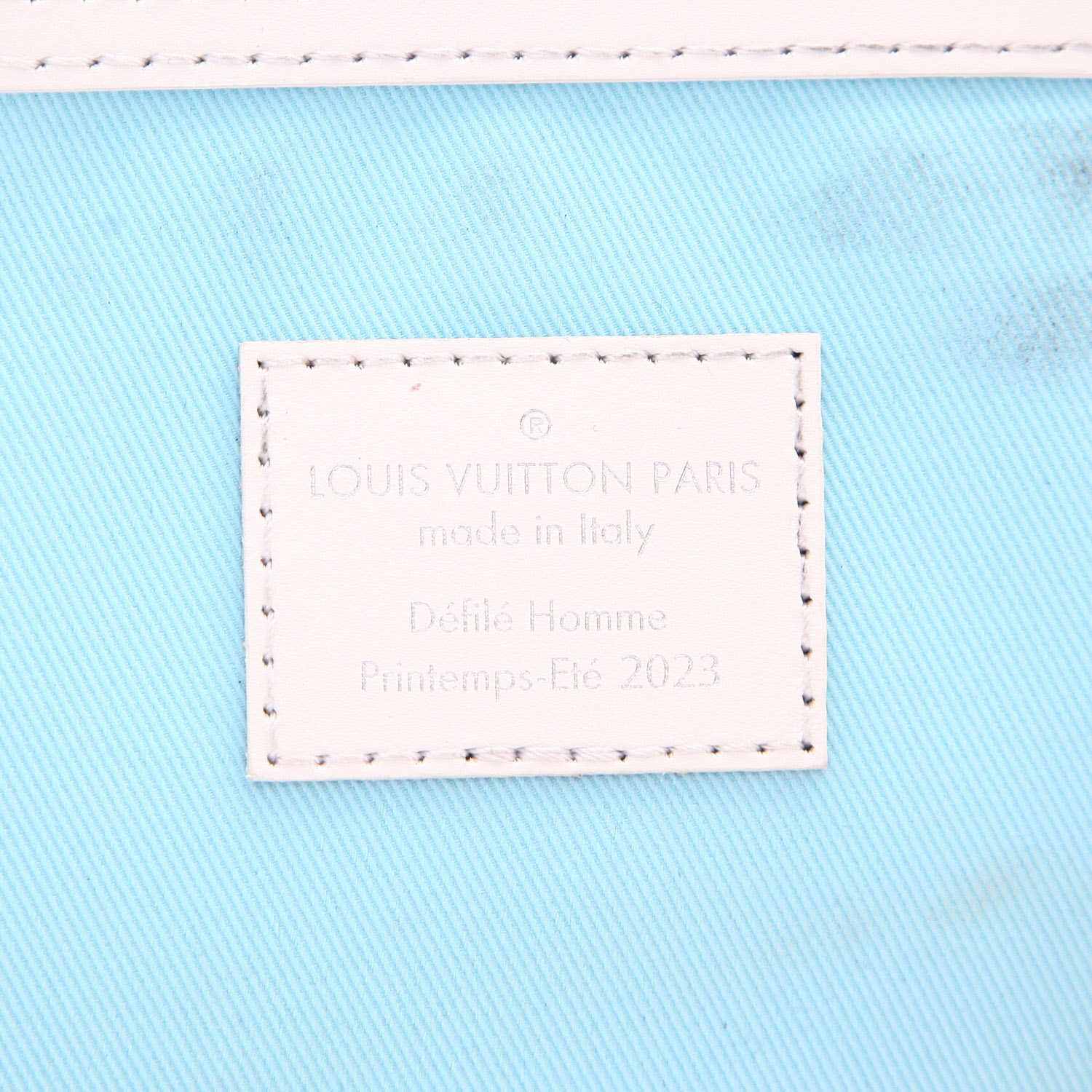 Louis Vuitton  Keepall Editions Limitées Comic weekend bag  in white leather - Detail D2