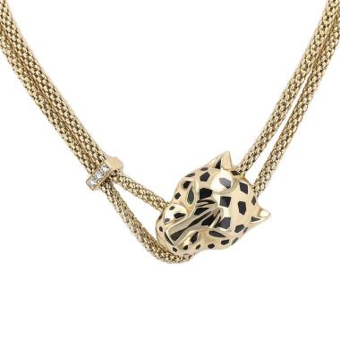 Collier Cartier Panthère en or jaune, diamants et tsavorites