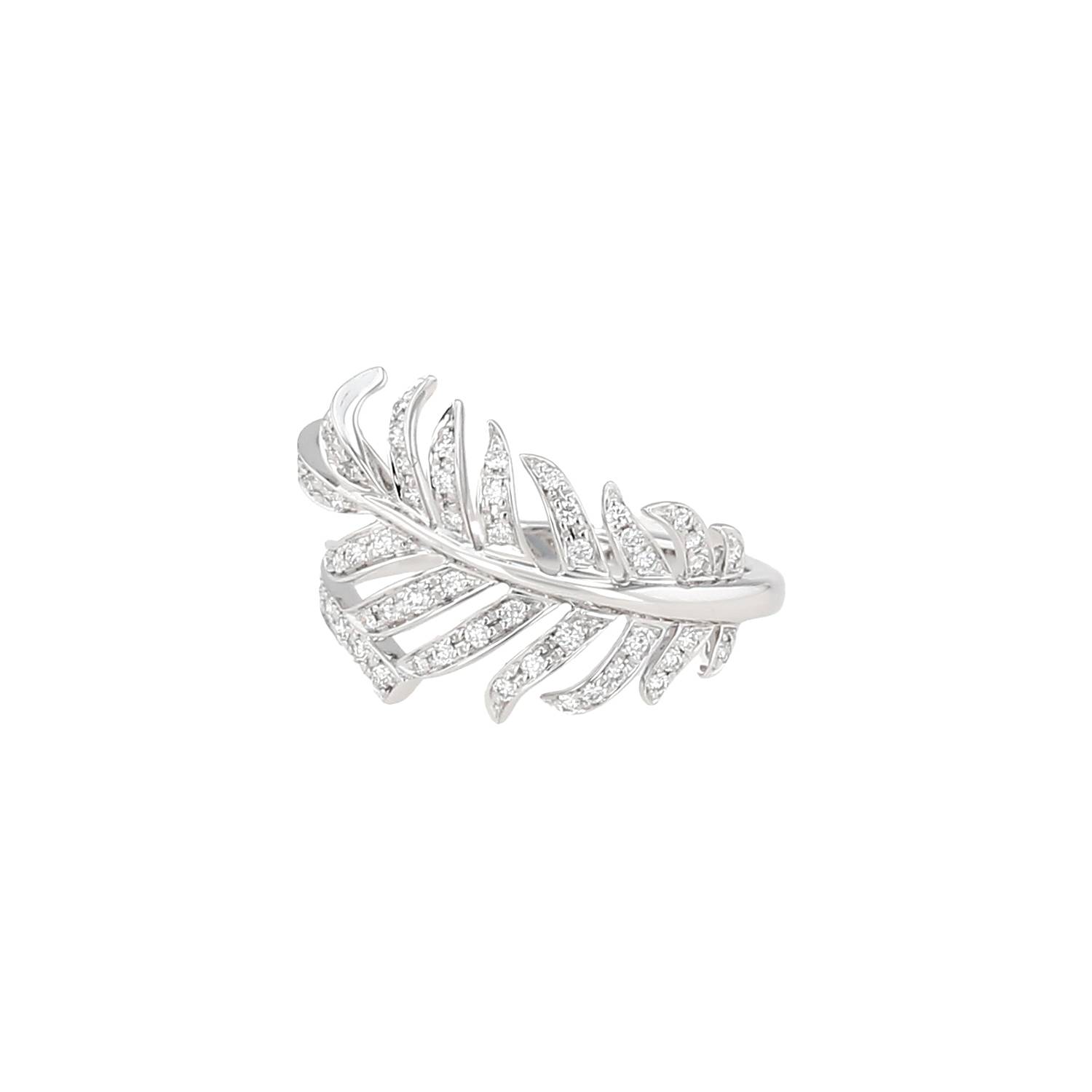 Chanel Plume de Chanel ring in white gold and diamonds