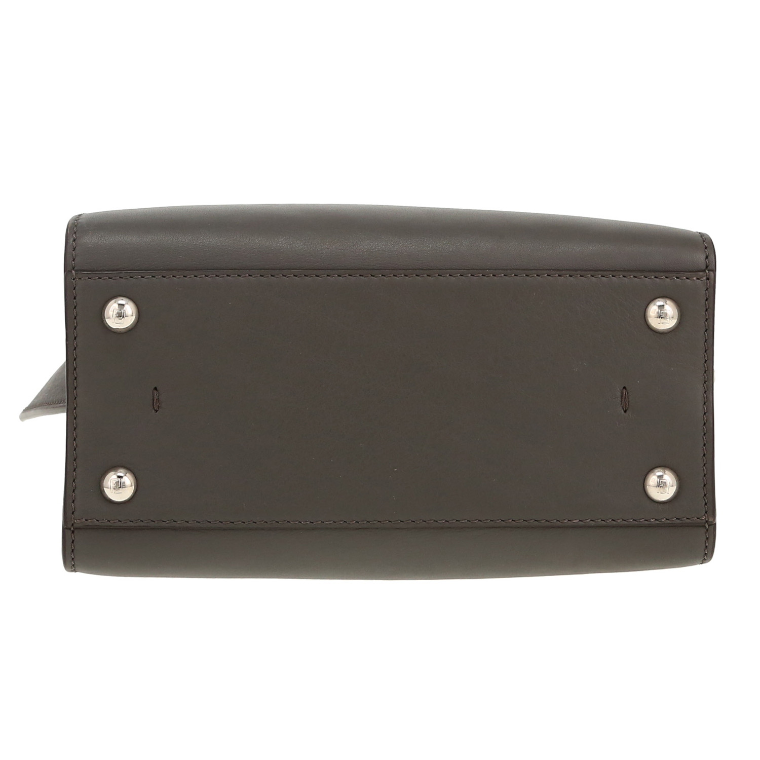 Bolso bandolera Fendi  2 Jours modelo pequeño  en cuero gris y piel de pitón beige - Detail D1