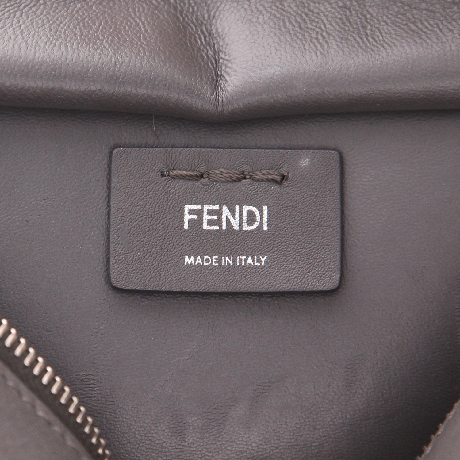 Borsa a tracolla Fendi  2 Jours modello piccolo  in pelle grigia e pitone beige - Detail D2