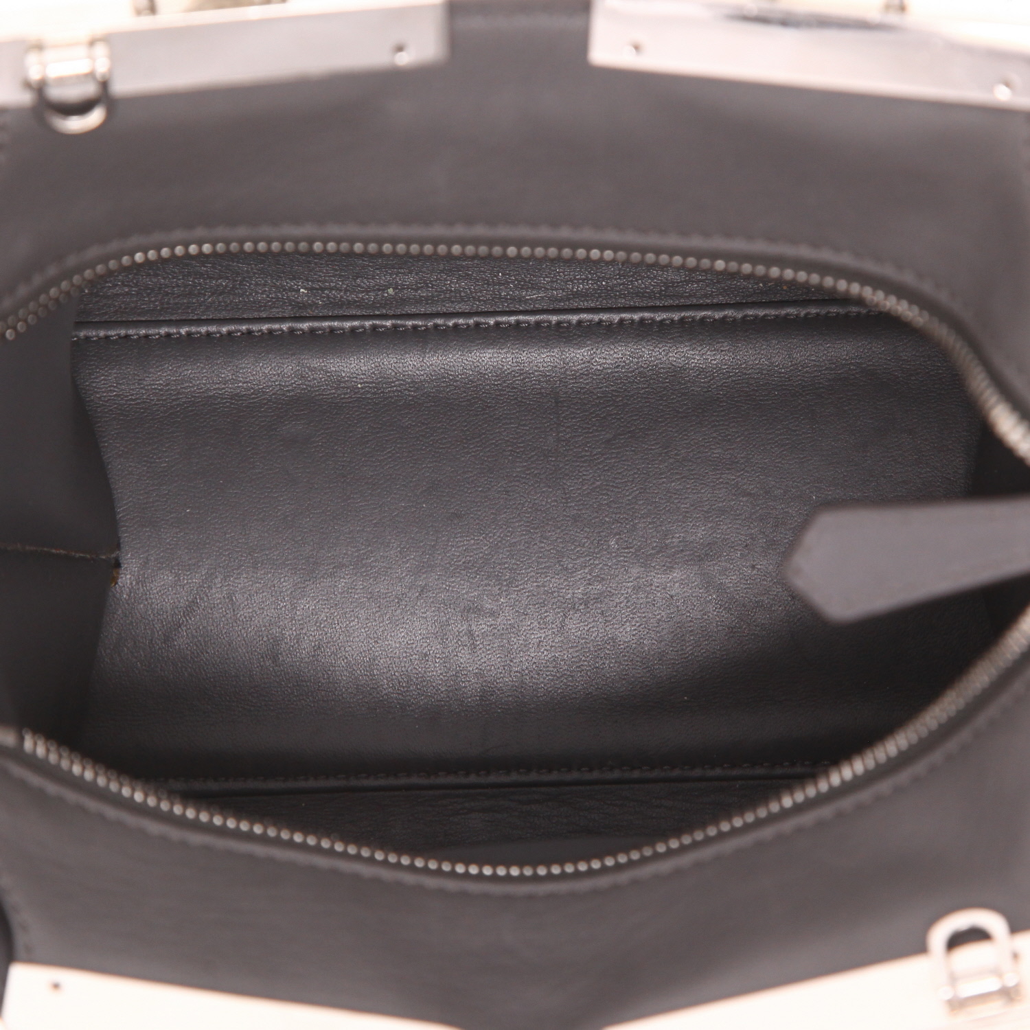 Borsa a tracolla Fendi  2 Jours modello piccolo  in pelle grigia e pitone beige - Detail D3