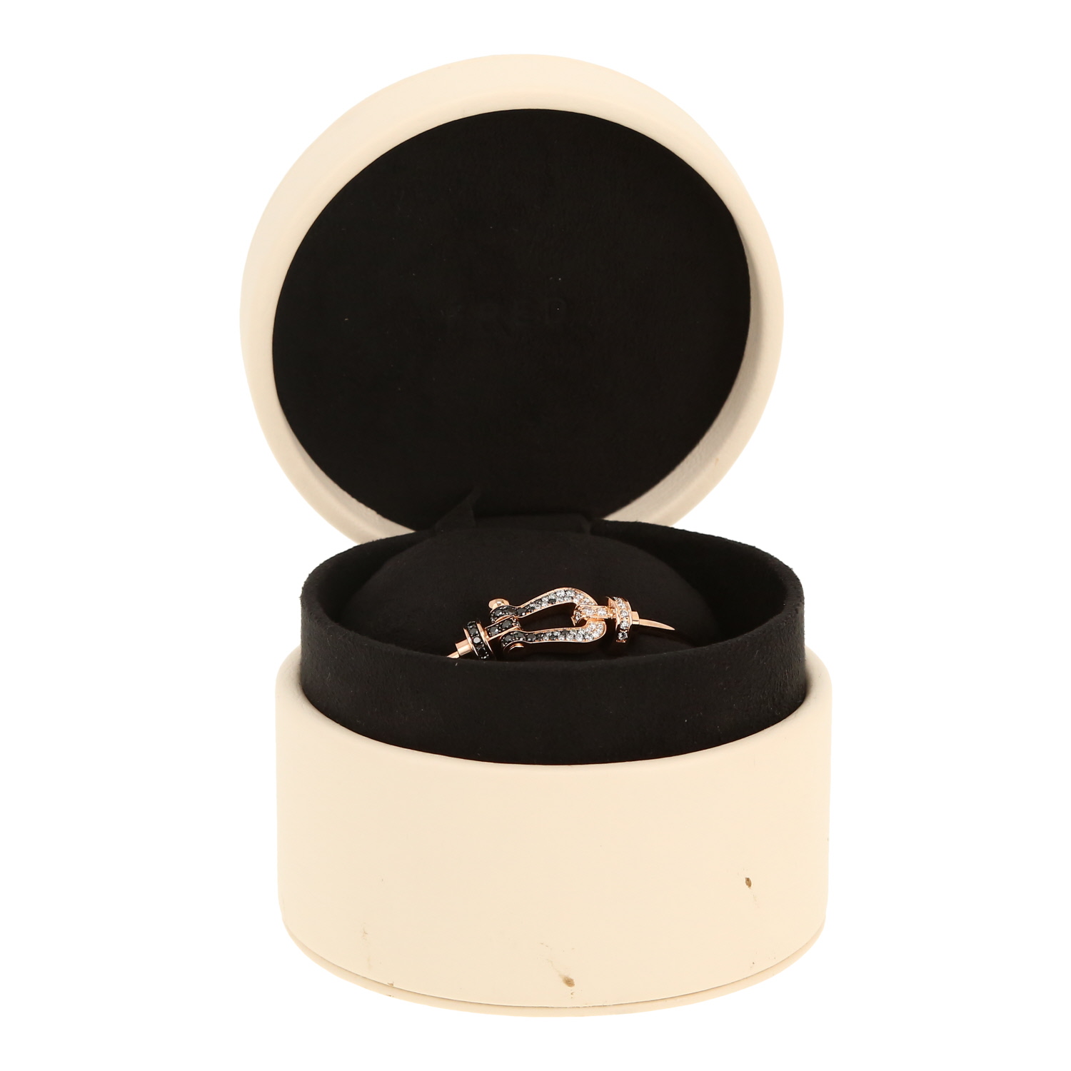 Brazalete Fred Force 10 modelo grande de oro rosa y diamantes