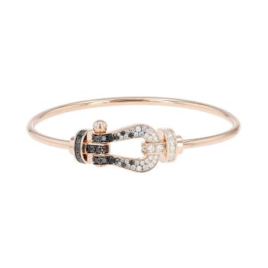 Bracelet Fred Force 10 grand modèle en or rose et diamants