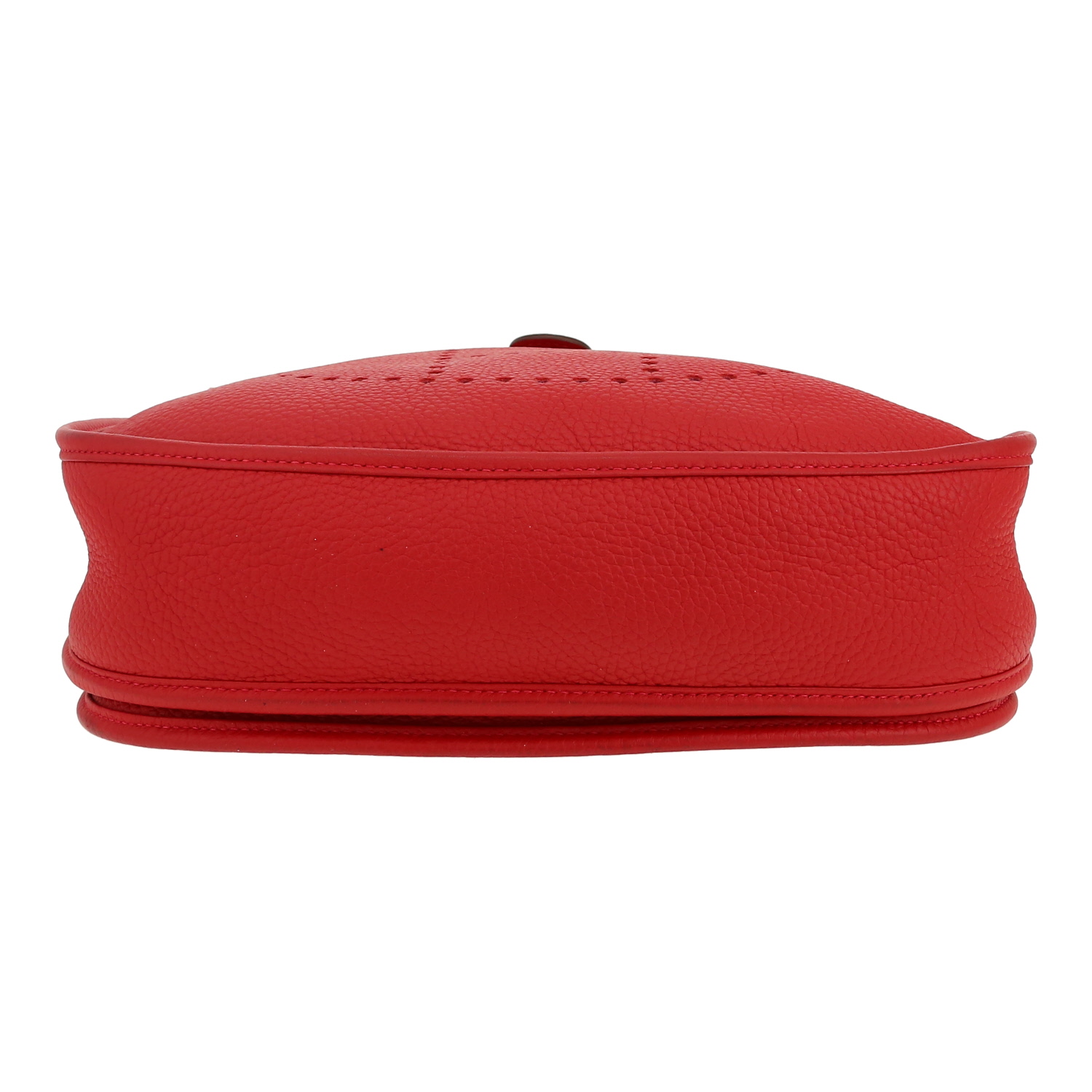 Bolso bandolera Hermès  Evelyne III en cuero togo rojo - Detail D1