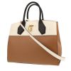 Borsa Louis Vuitton  City Steamer in pelle marrone beige e nera - 00pp thumbnail