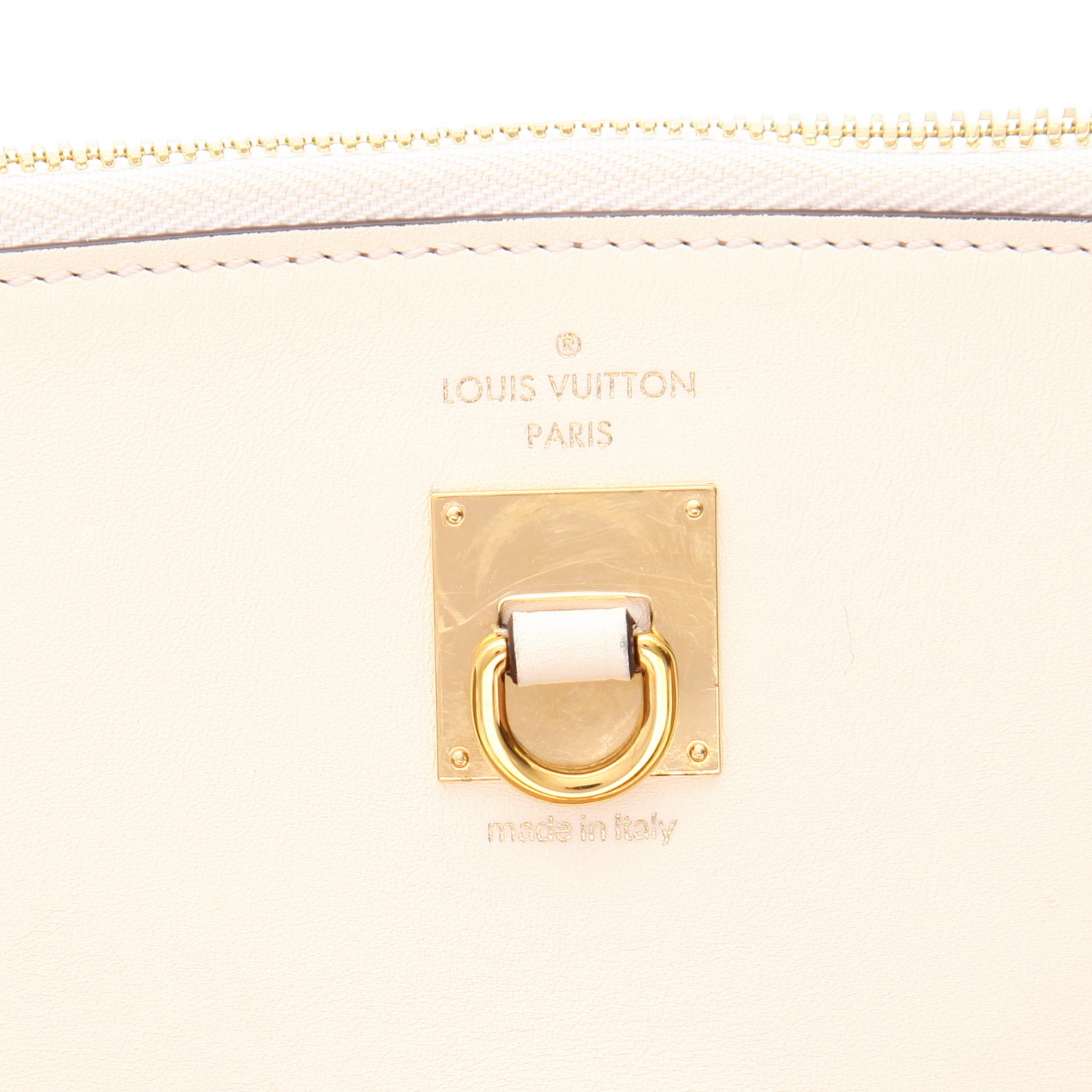 Sac à main Louis Vuitton  City Steamer en cuir marron beige et noir - Detail D2