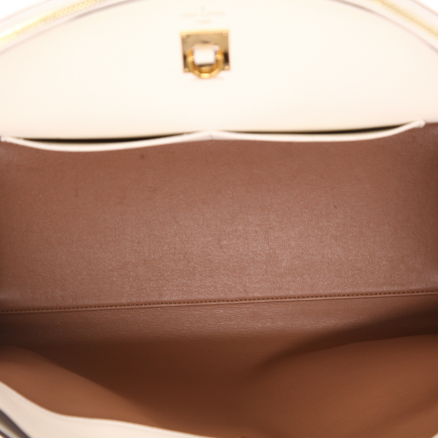 Borsa Louis Vuitton  City Steamer in pelle marrone beige e nera - Detail D3