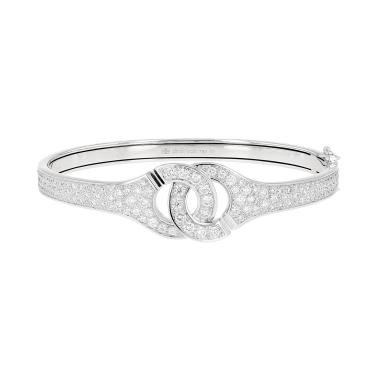 Bracelet Dinh Van Menottes R16 en or blanc et diamants
