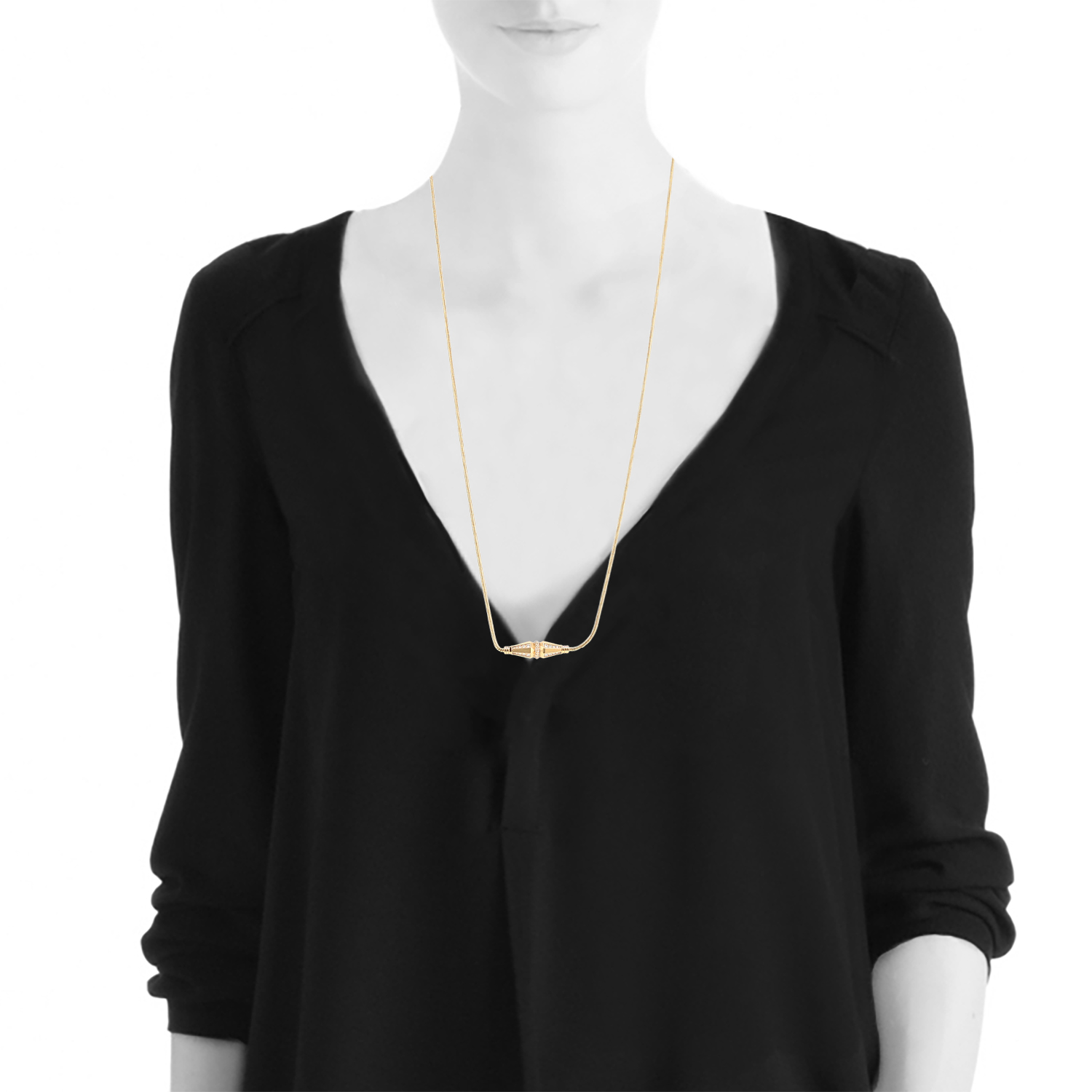Collier Boucheron Jack de Boucheron, Trois Tours en or jaune et diamants - Detail D1