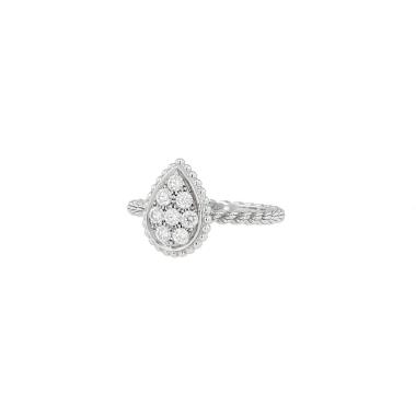 Bague Boucheron Serpent Bohème taille S en or blanc et diamants
