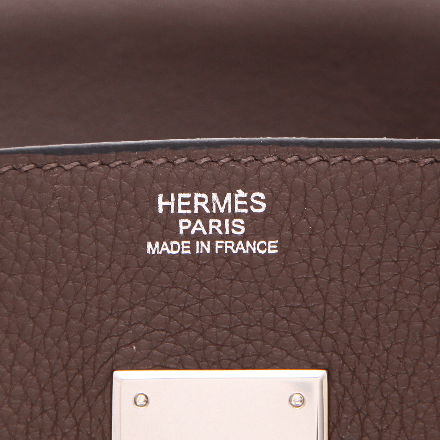 Sac à main Hermès  Birkin 30 cm en cuir togo marron - Detail D2