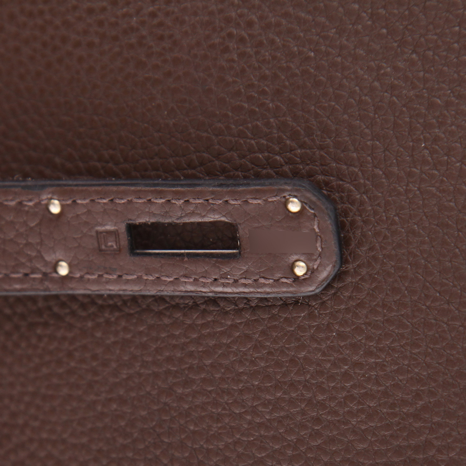 Borsa Hermès  Birkin 30 cm in pelle togo marrone - Detail D4