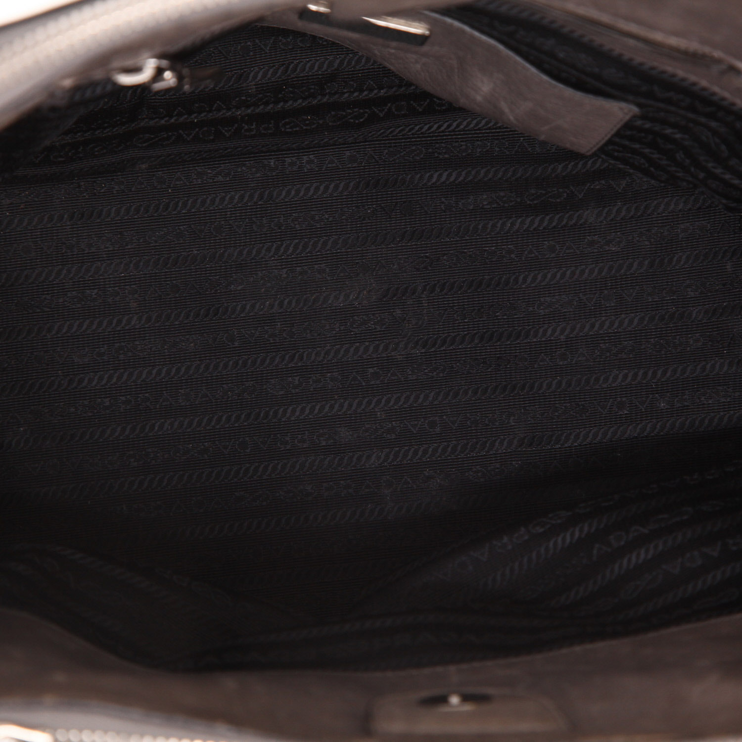 Borsa a tracolla Prada  Twin Zip in pelle color talpa - Detail D3