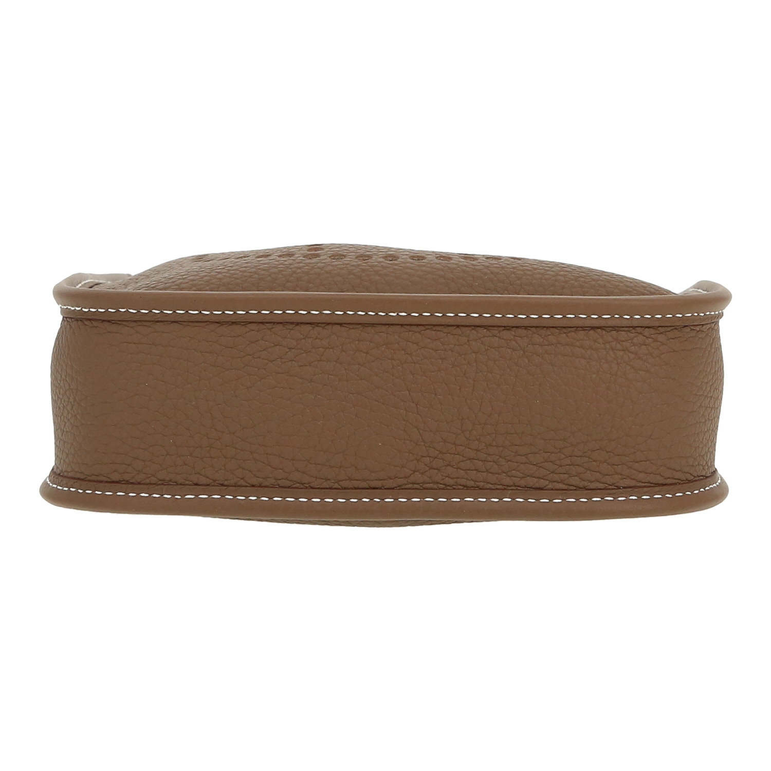 Hermès  Mini Evelyne shoulder bag  in etoupe leather taurillon clémence - Detail D1