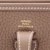 Hermès  Mini Evelyne shoulder bag  in etoupe leather taurillon clémence - Detail D2 thumbnail
