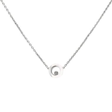 Collar Chopard Happy Diamonds de oro blanco y diamante