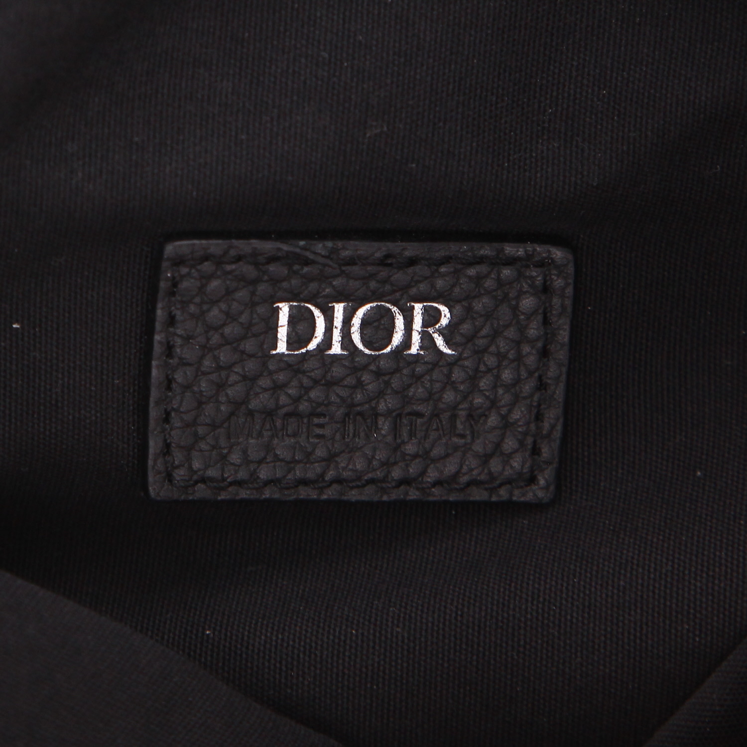 Sac bandoulière Dior  Saddle en toile monogram Oblique grise - Detail D2