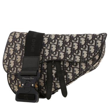 Dior  Saddle shoulder bag  in grey monogram canvas Oblique