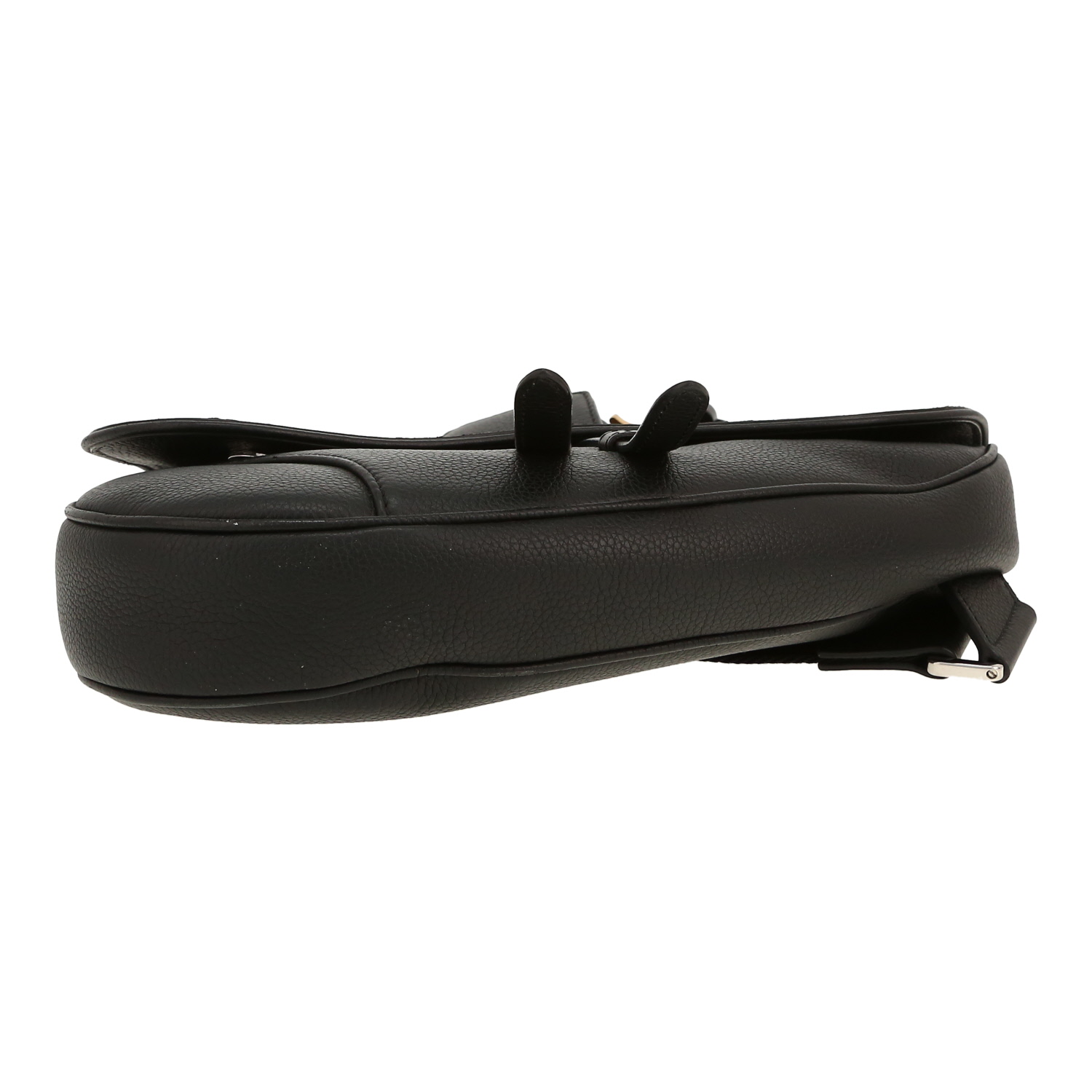Sac bandoulière Dior  Saddle en cuir noir - Detail D1