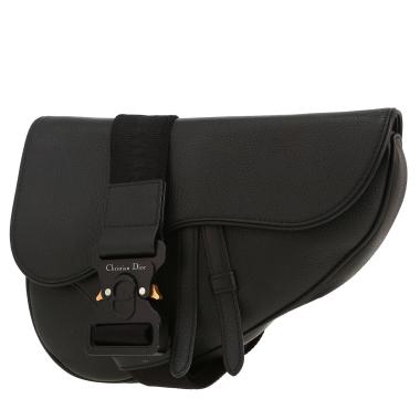 Sac bandoulière Dior  Saddle en cuir noir