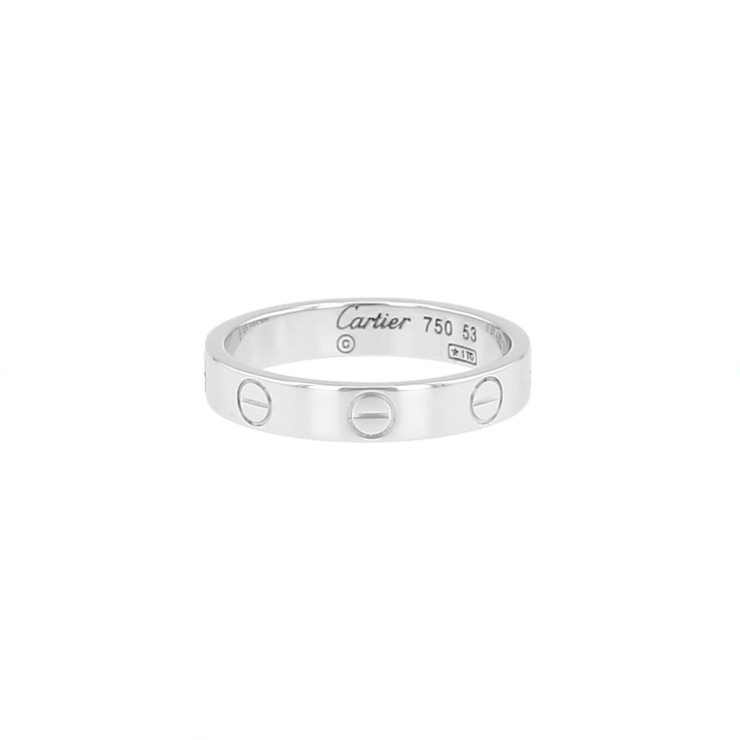 Cartier Love wedding ring in white gold