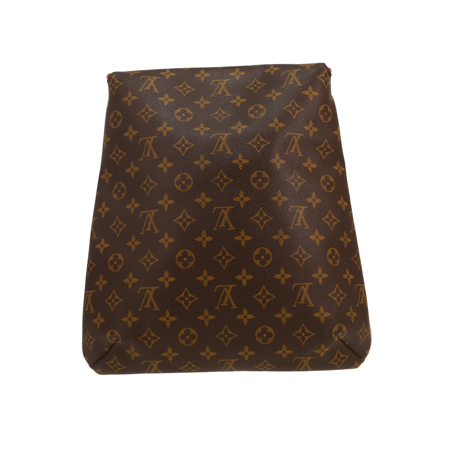 Bolso bandolera Louis Vuitton  Musette en lona Monogram marrón y cuero natural - Detail D6