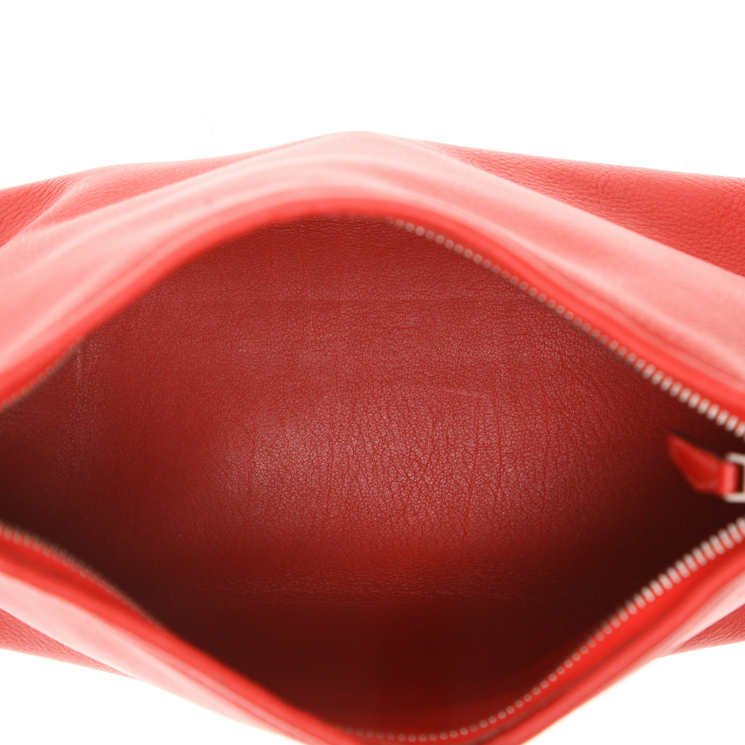 Hermès  Berlingot shoulder bag  in red Swift leather - Detail D3