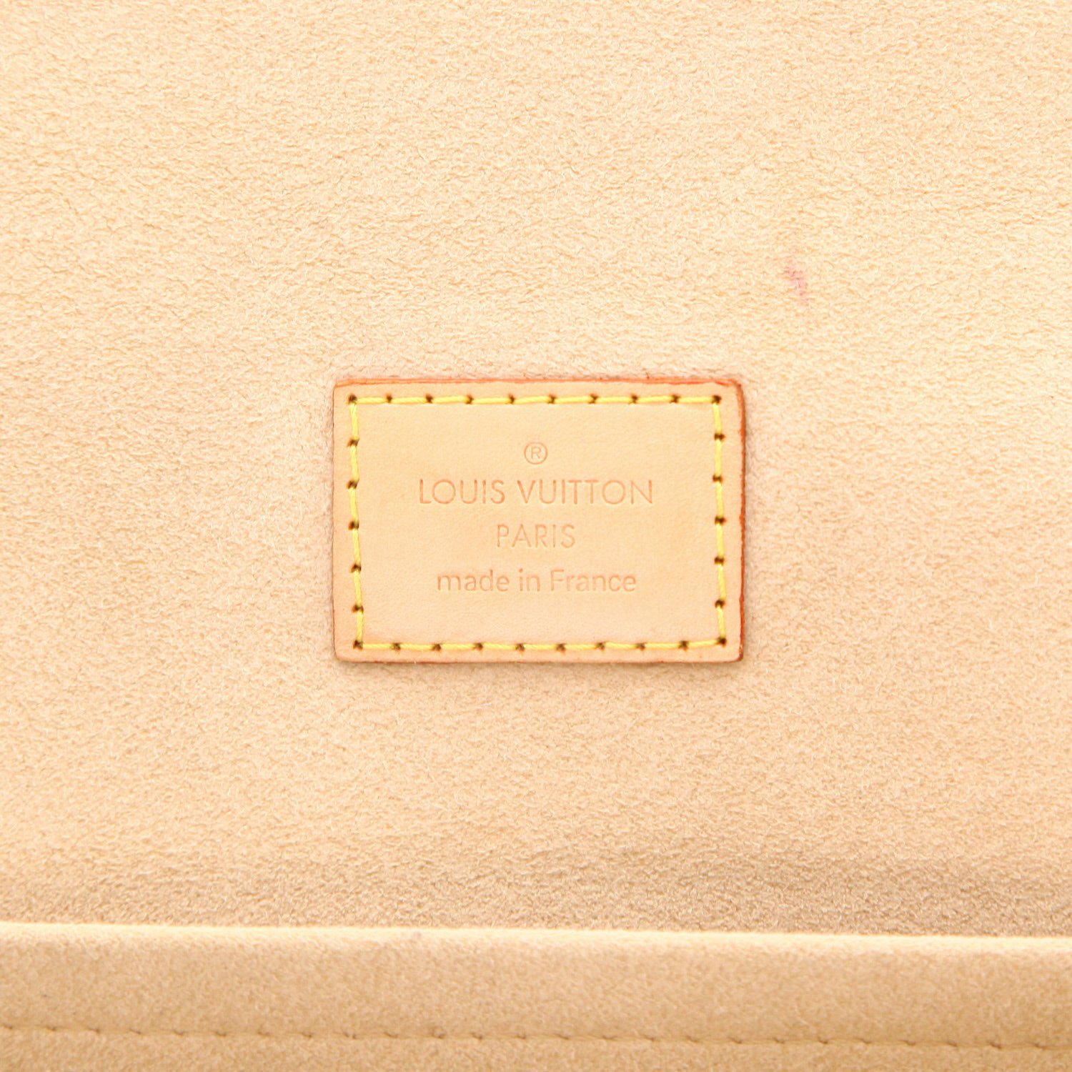 Borsa Louis Vuitton  Hudson in tela monogram marrone e pelle naturale - Detail D2