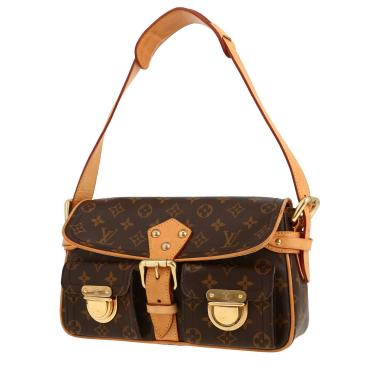 Bolso de mano Louis Vuitton  Hudson en lona Monogram marrón y cuero natural