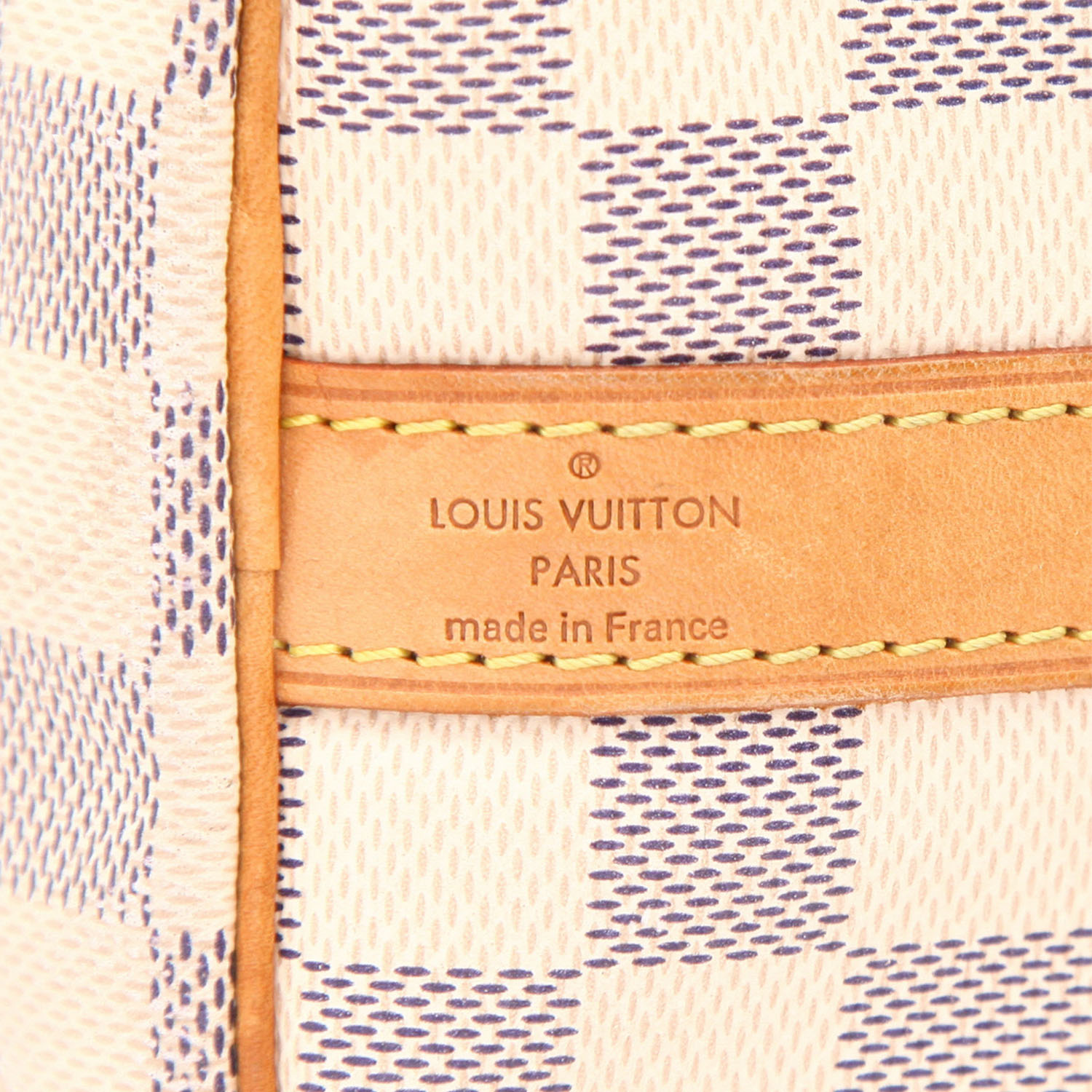 Borsa Louis Vuitton  Speedy 25 in tela a scacchi azzurro e pelle naturale - Detail D2