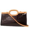 Sac à main Louis Vuitton  Roxbury en cuir verni monogram aubergine et cuir naturel - 00pp thumbnail