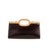 Sac à main Louis Vuitton  Roxbury en cuir verni monogram aubergine et cuir naturel - 360 thumbnail