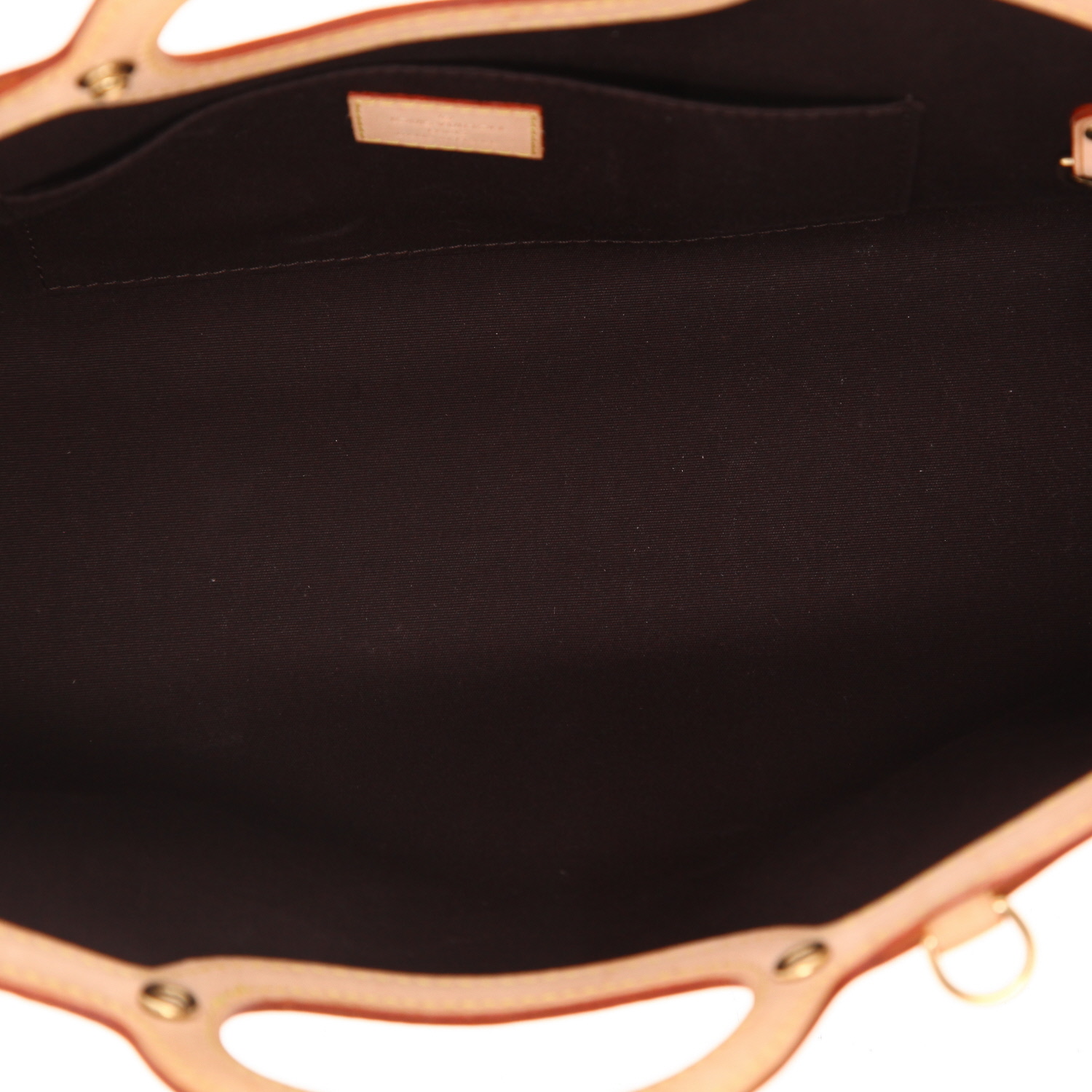 Louis Vuitton  Roxbury handbag  in plum monogram patent leather  and natural leather - Detail D3