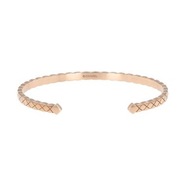 Brazalete Chanel Coco Crush de oro beige
