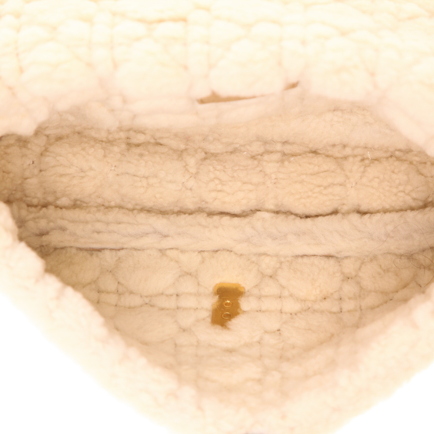 Dior  Caro handbag  in brown sheepskin - Detail D3