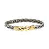 Bracciale Fred Force 10 in oro giallo e acciaio - 360 thumbnail