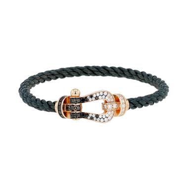 Fred Force 10 large model bracelet in pink gold and diamonds