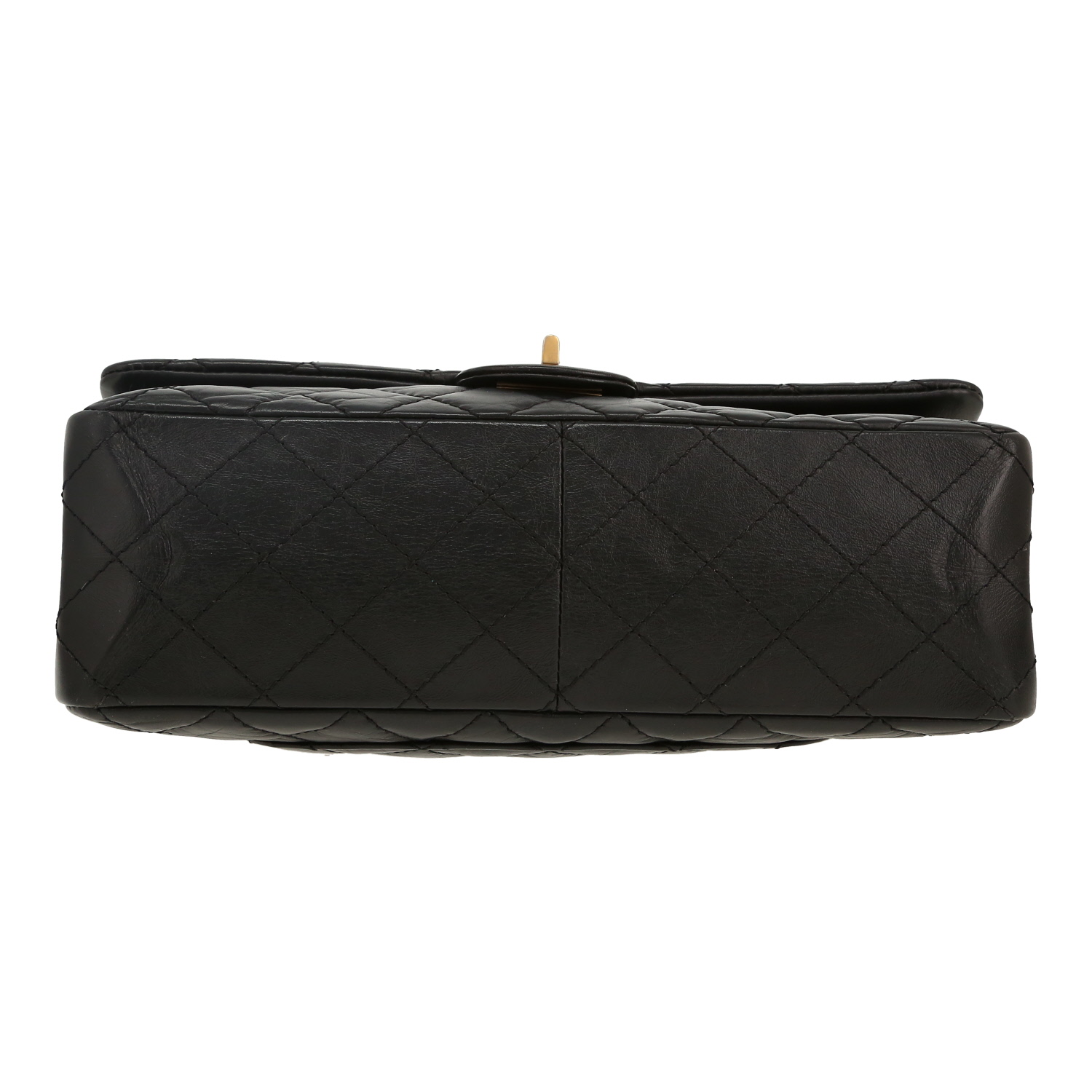 Chanel  2.55 shoulder bag  in black quilted leather - Detail D1