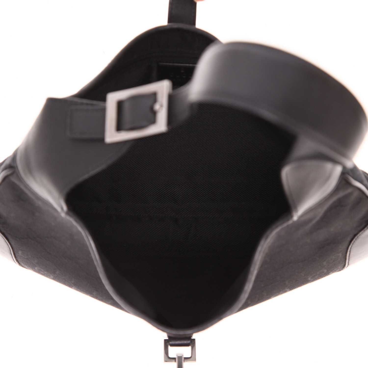 Sac à main Gucci  Jackie vintage en cuir noir et toile sûpreme GG noire - Detail D3