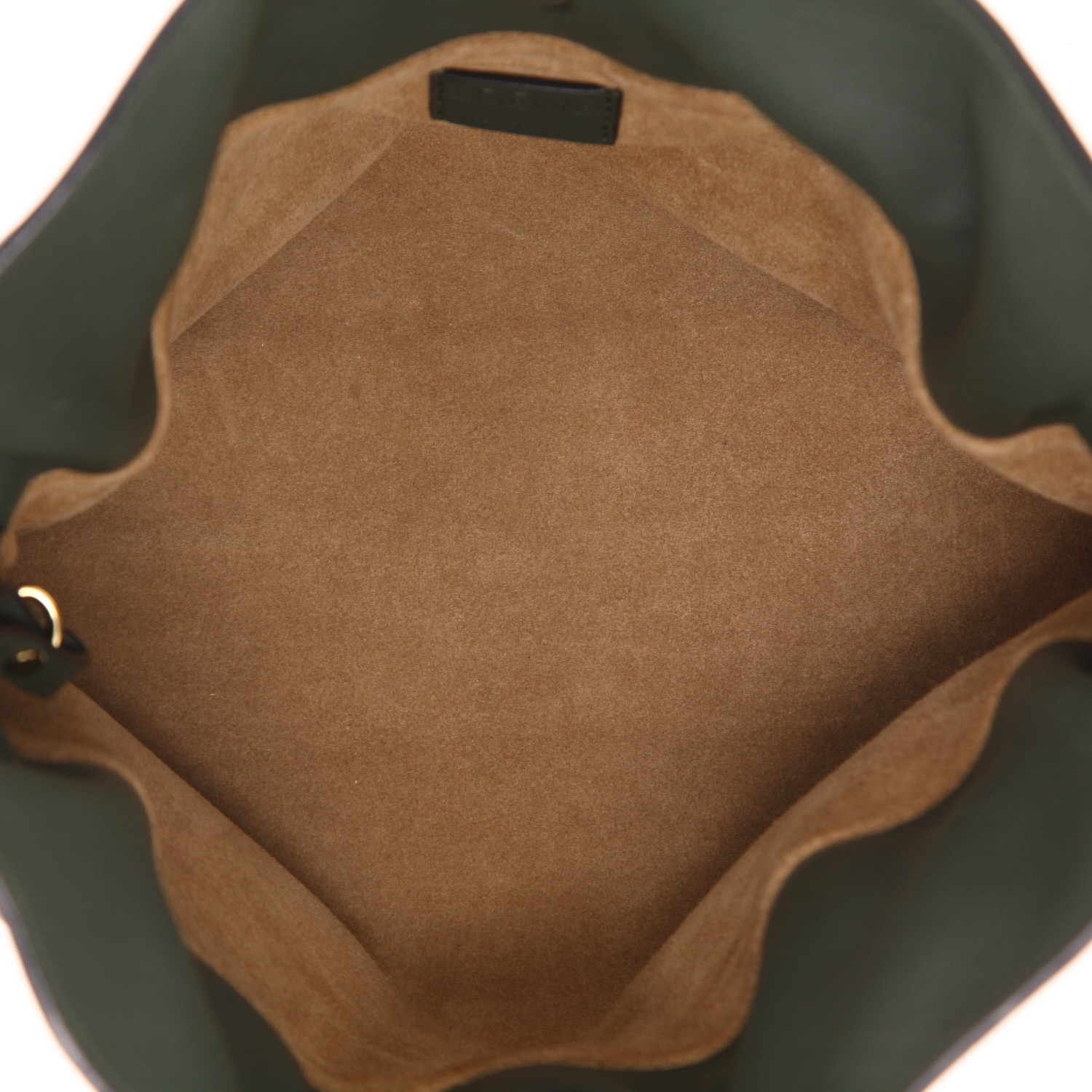 Bolso bandolera Loewe  Flamenco clutch modelo grande  en cuero verde - Detail D3