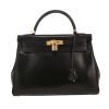Hermès  Kelly 32 cm handbag  in black box leather - 360 thumbnail