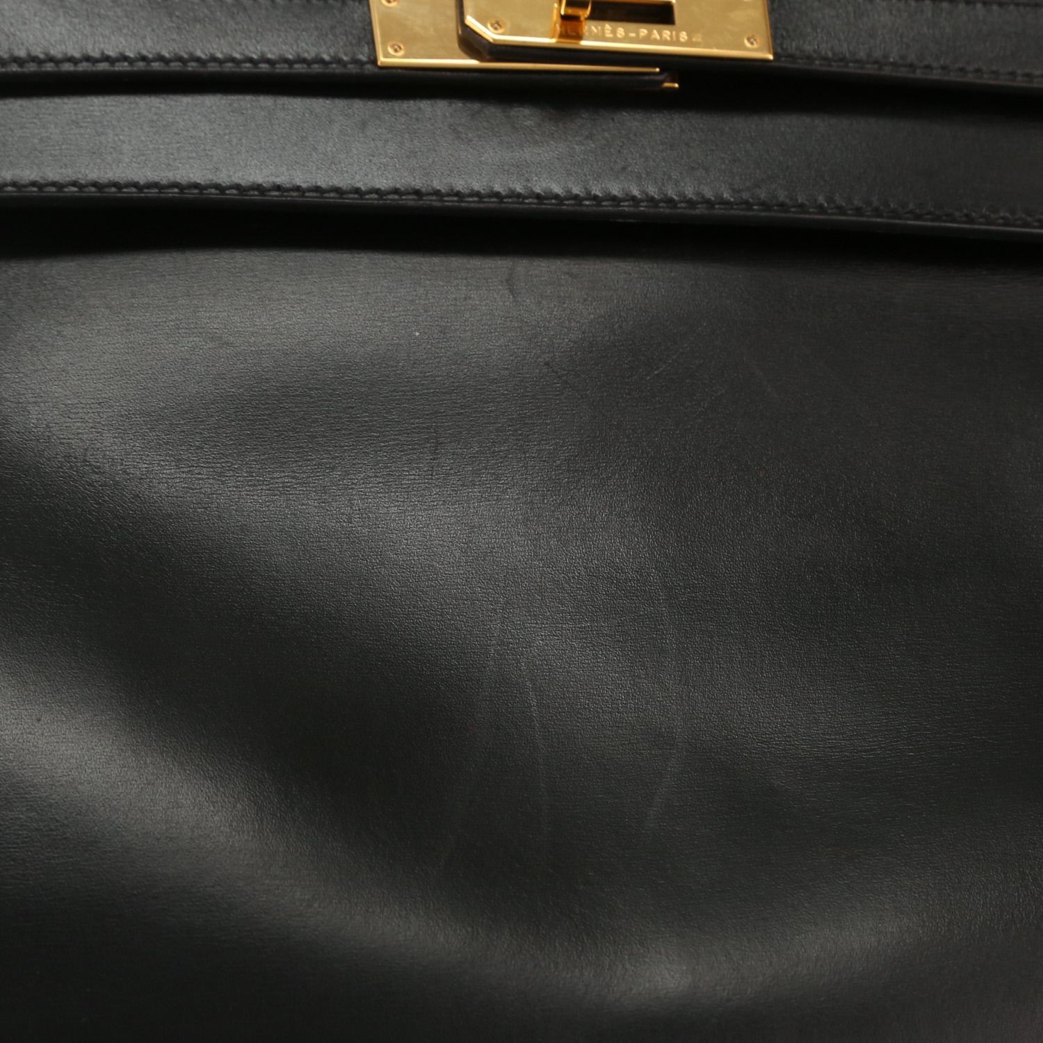 Sac à main Hermès  Kelly 32 cm en cuir box noir - Detail D5