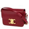 Borsa a tracolla Celine  Triomphe Teen in pelle bordeaux - 00pp thumbnail
