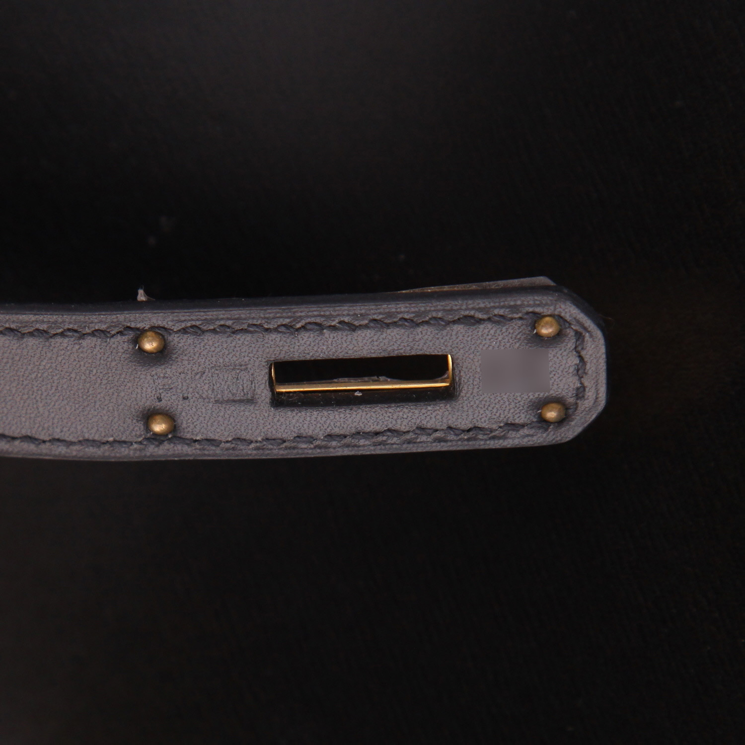 Bolso de mano Hermès  Birkin 35 cm en cuero box negro - Detail D4