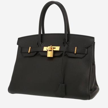 Sac à main Hermès  Birkin 30 cm en cuir epsom noir