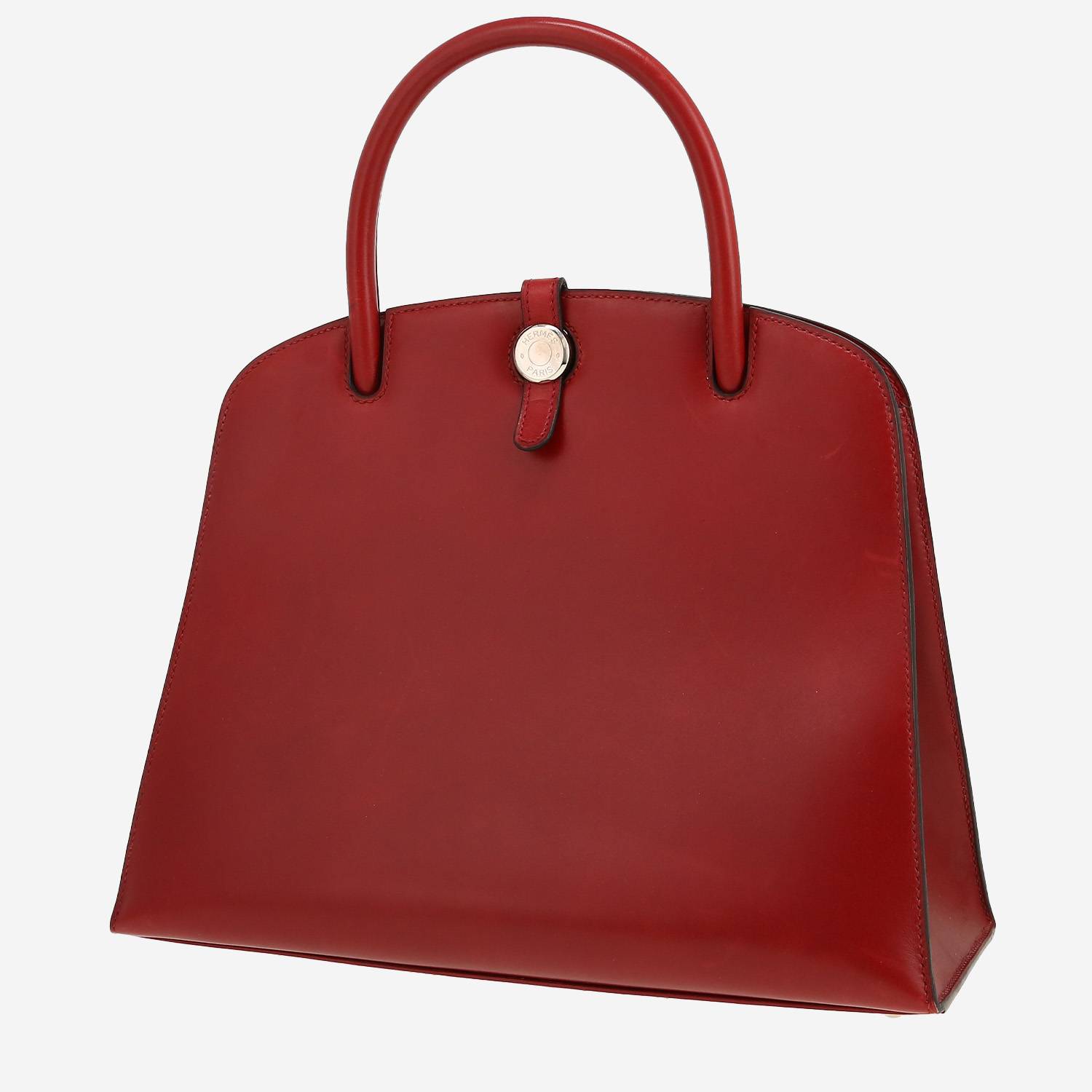 Bolso de mano Hermès  Dalvy en cuero box rojo H