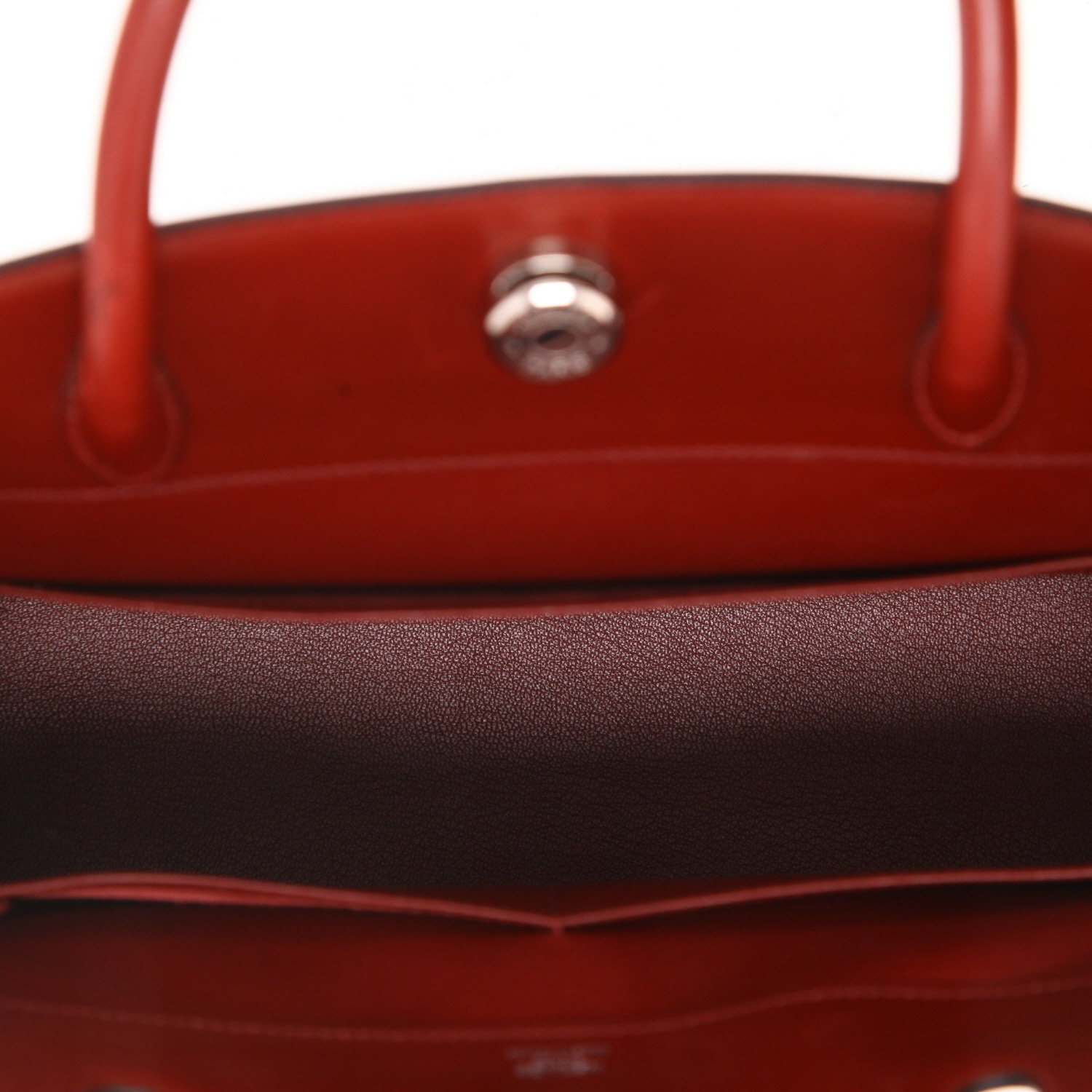 Bolso de mano Hermès  Dalvy en cuero box rojo H - Detail D3